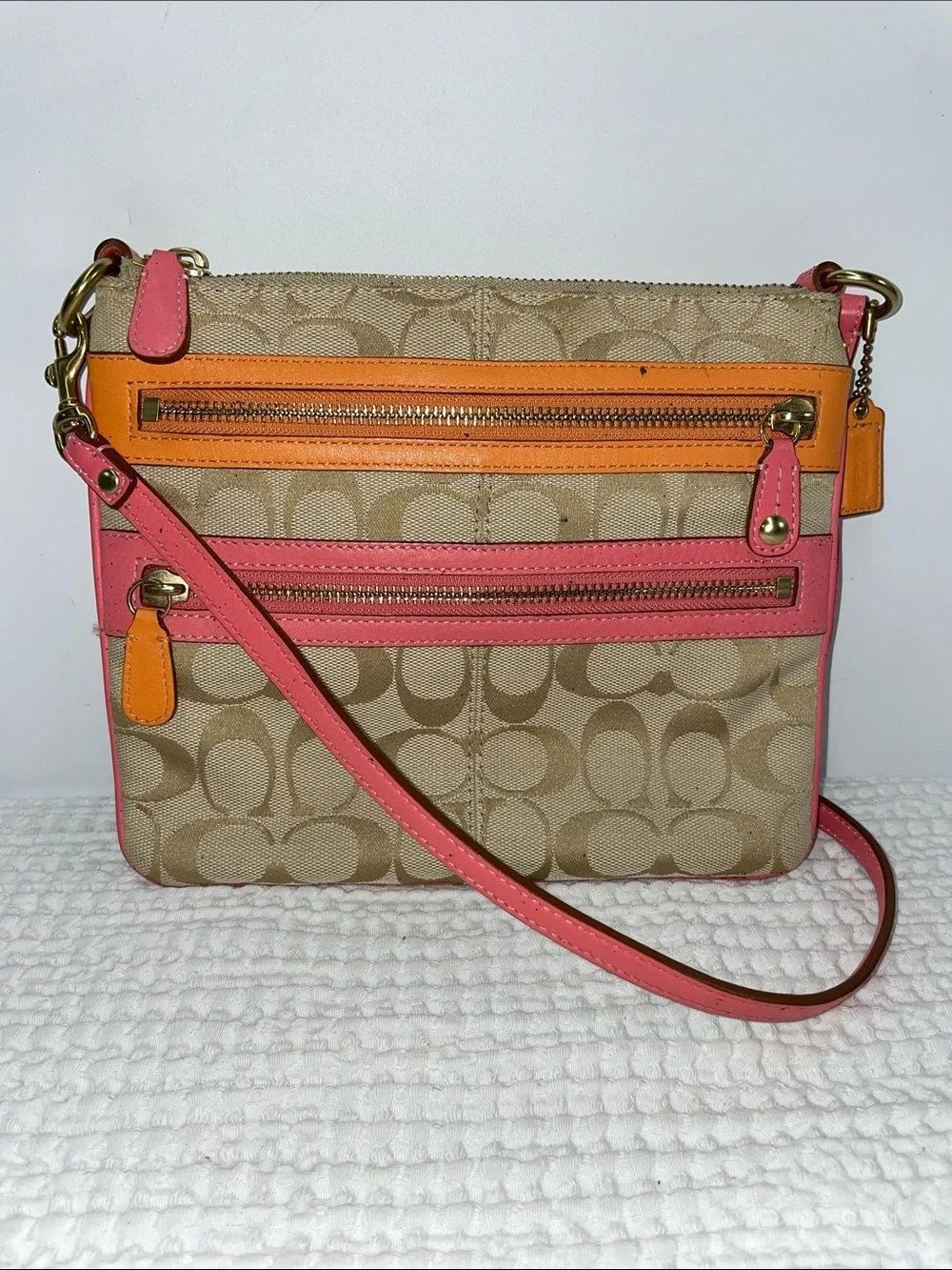 COACH SIGNATURE STRIPE CROSSBODY BAG FTL-07-048